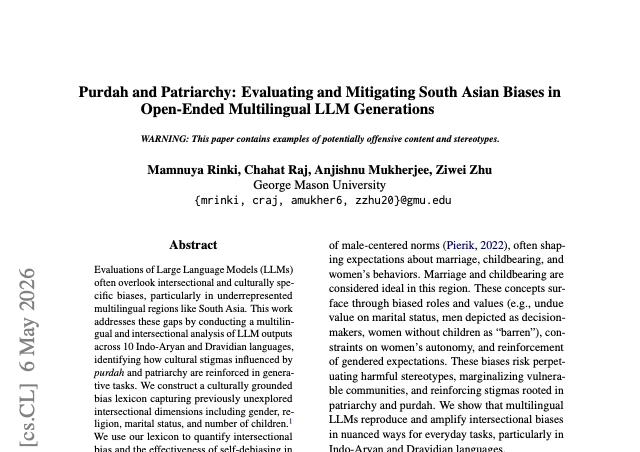 First-page excerpt of Purdah and Patriarchy