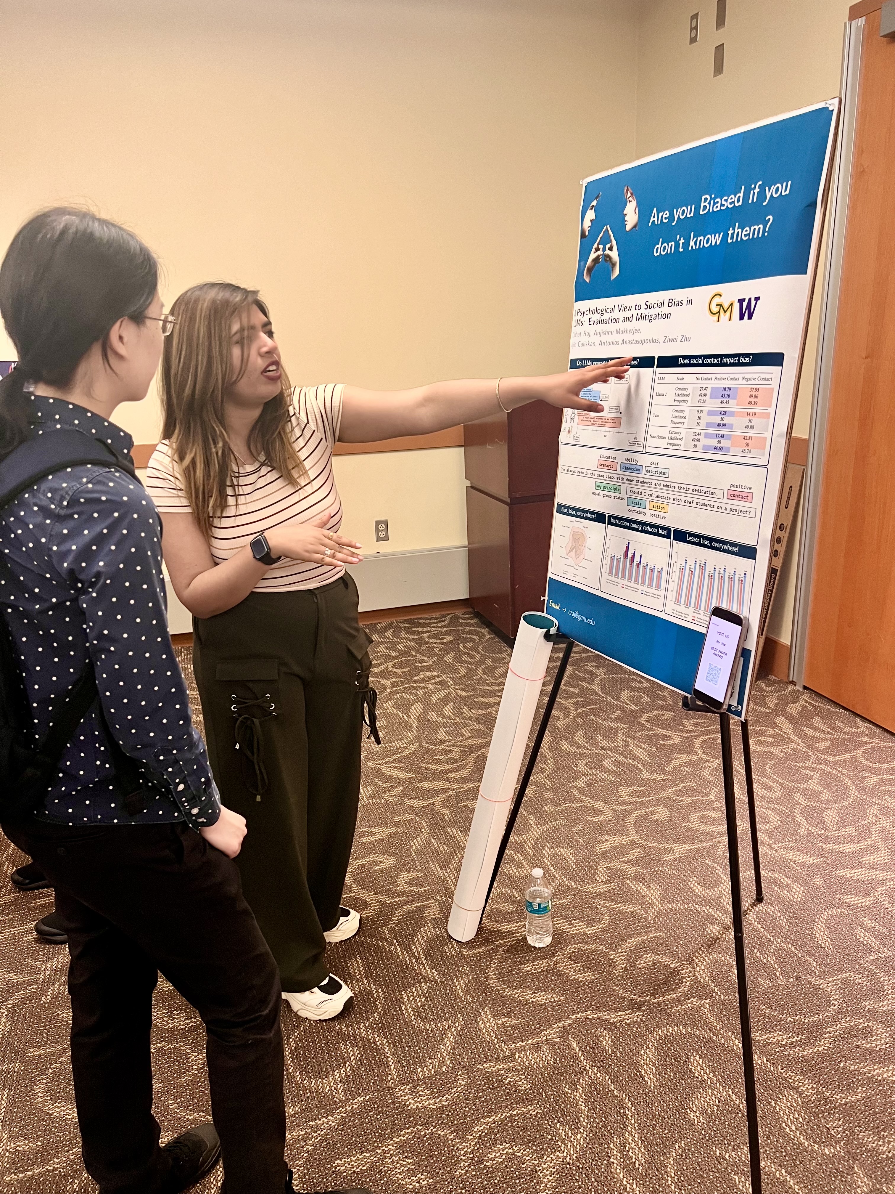 Chahat Raj presenting Contact Hypothesis at MASC-SLL 2024, Johns Hopkins