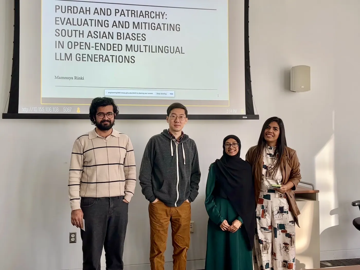 Chahat Raj at Rinki's Thesis Defense